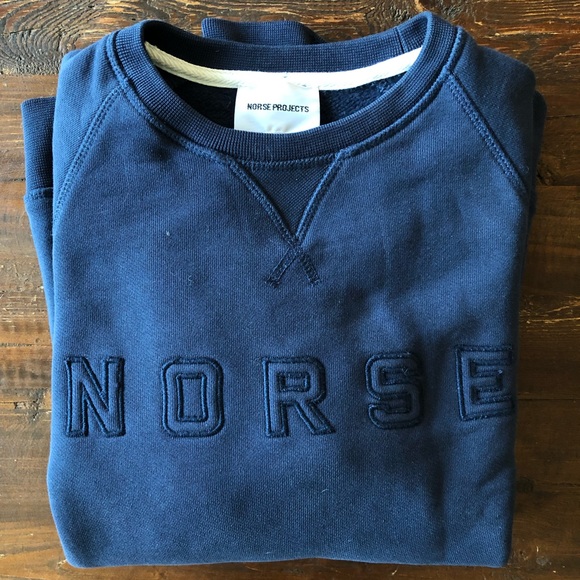 Men’s - Small - Navy - Norse Projects Crew Neck Sweatshirt - Ketel Classic Logo - Picture 2 of 2